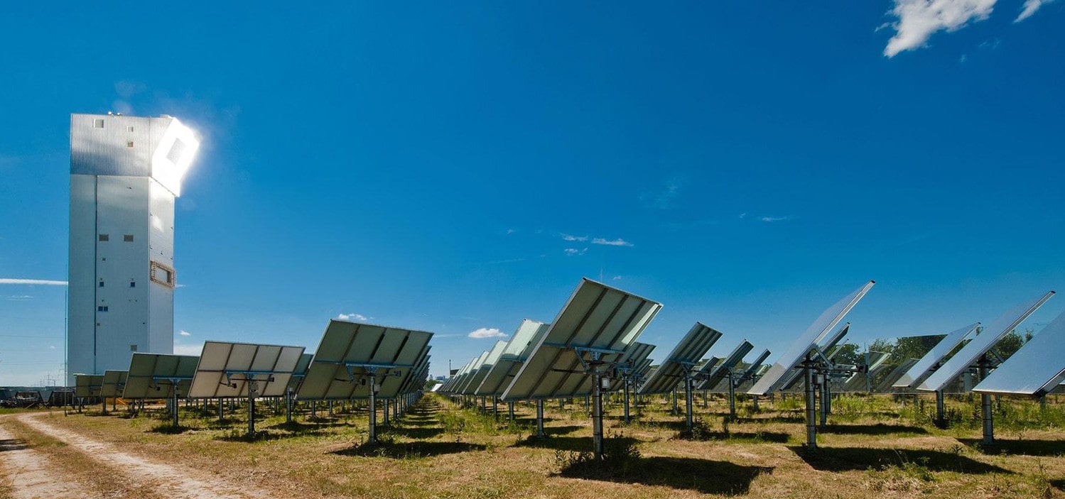 Experimental solar power plant